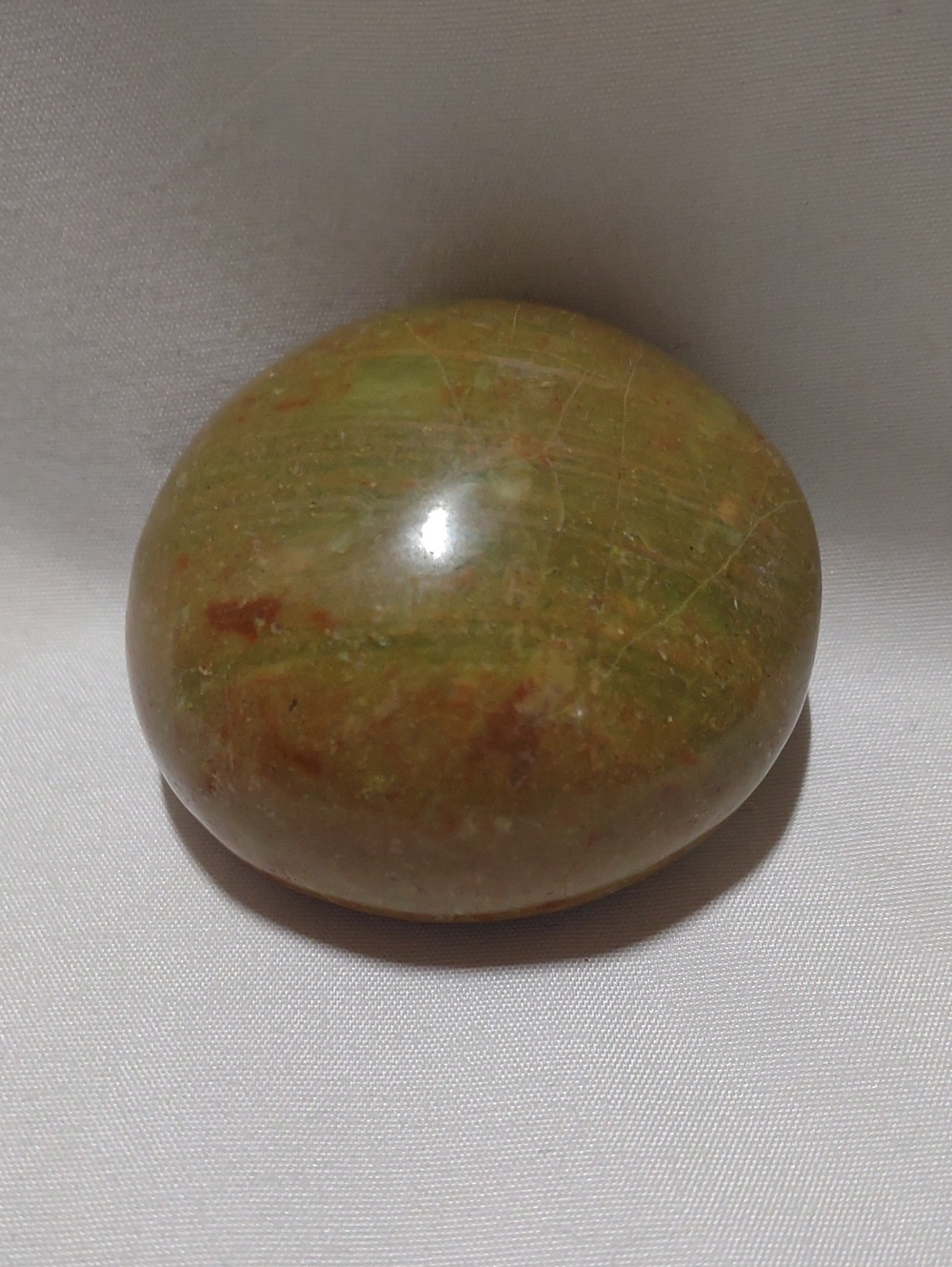Green opal Palm Stone